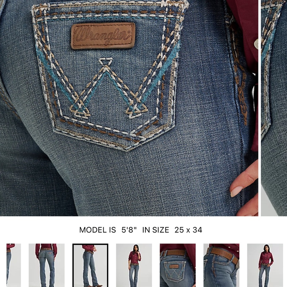 Wrangler Women's Retro Sadie Bootcut Jeans in Classic Blue - Picture 9 of 12